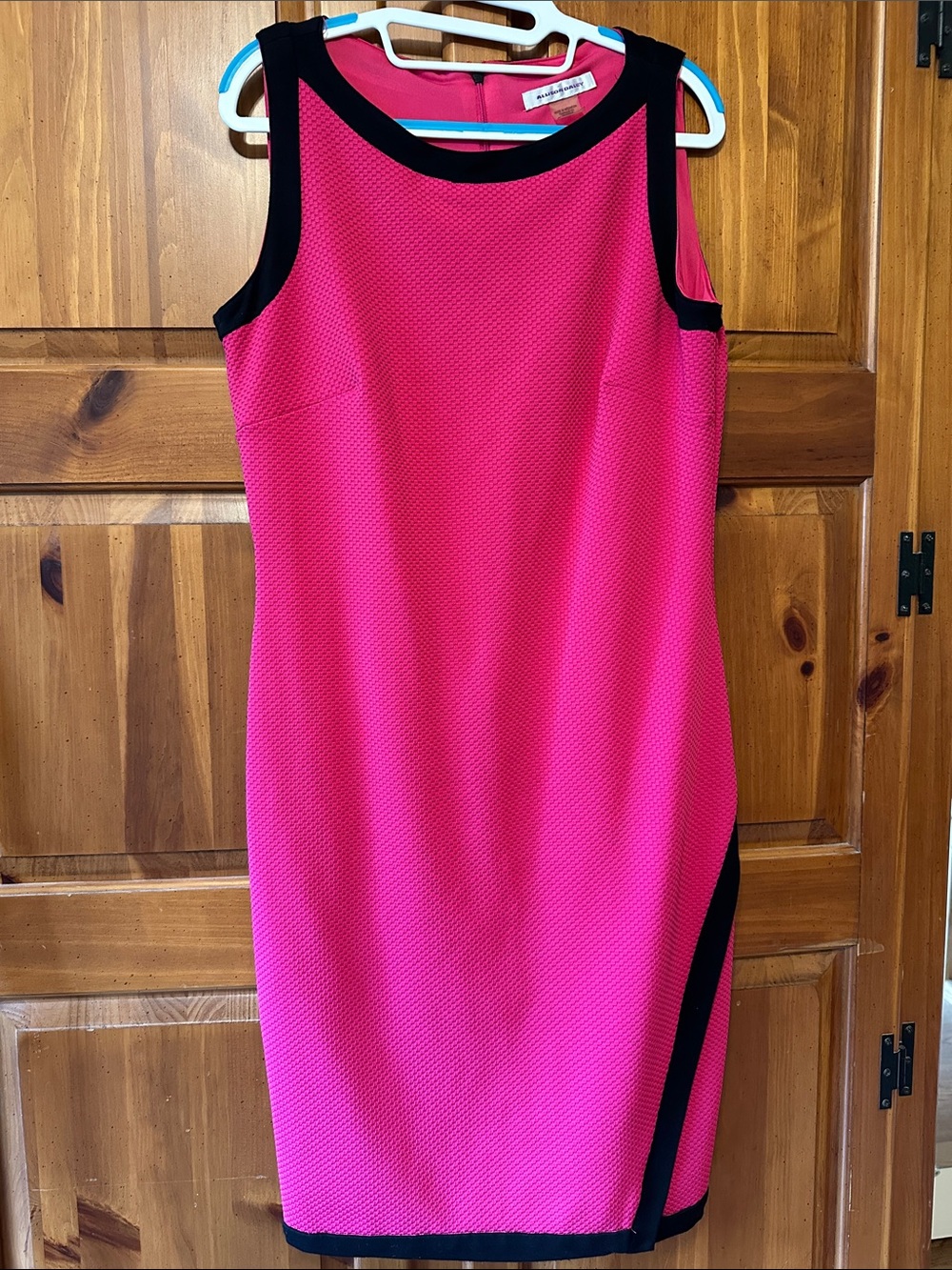 Allison Daley Sleeveless Sheath Dress with Black Trim size 8